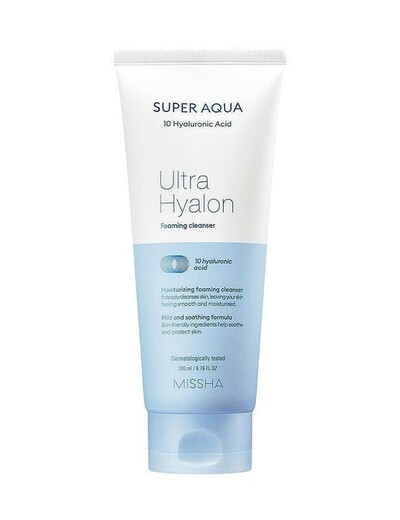 Missha Super Aqua Ultra Hyalon Cleansing Foam 200ml + dárek