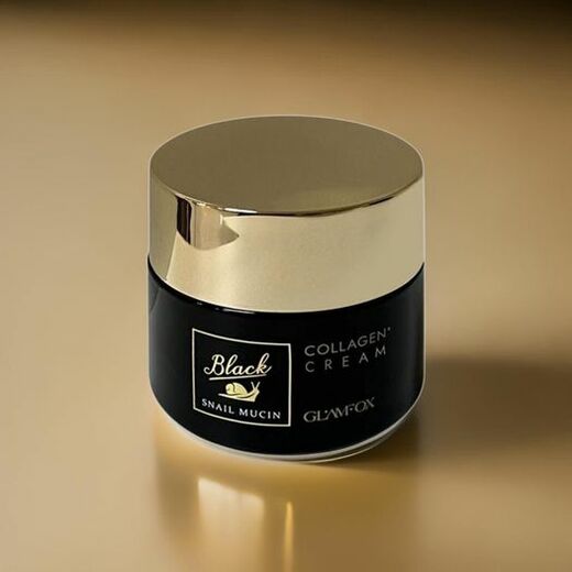 GLAMFOX Black Snail Mucin Collagen Cream 50ml PŘEDOBJEDNÁVKA