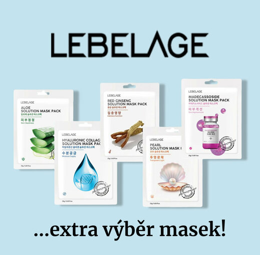PACK MASK Lebelage - 5 druhů pleťových masek + SET čelenka