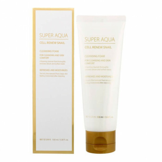 Missha Super Aqua Cell Renew Snail Cleansing Foam 100ml