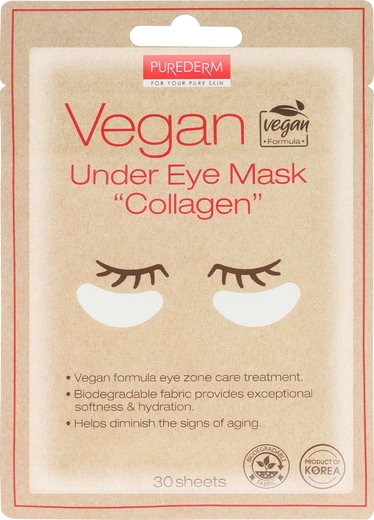 Purederm Vegan under Eye mask collagen 30ks